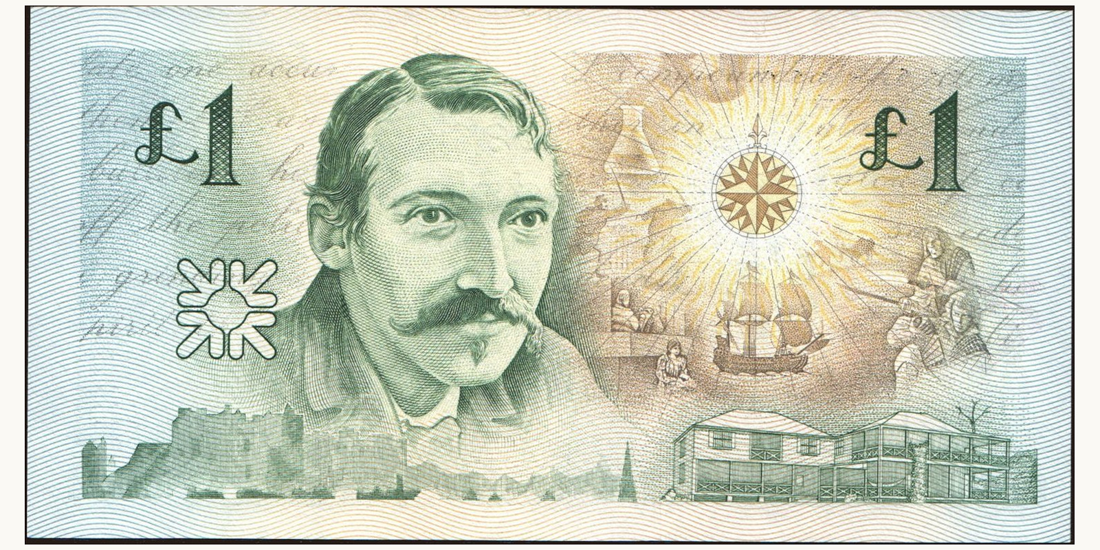 1 pounds Scotland 1994 — Back side