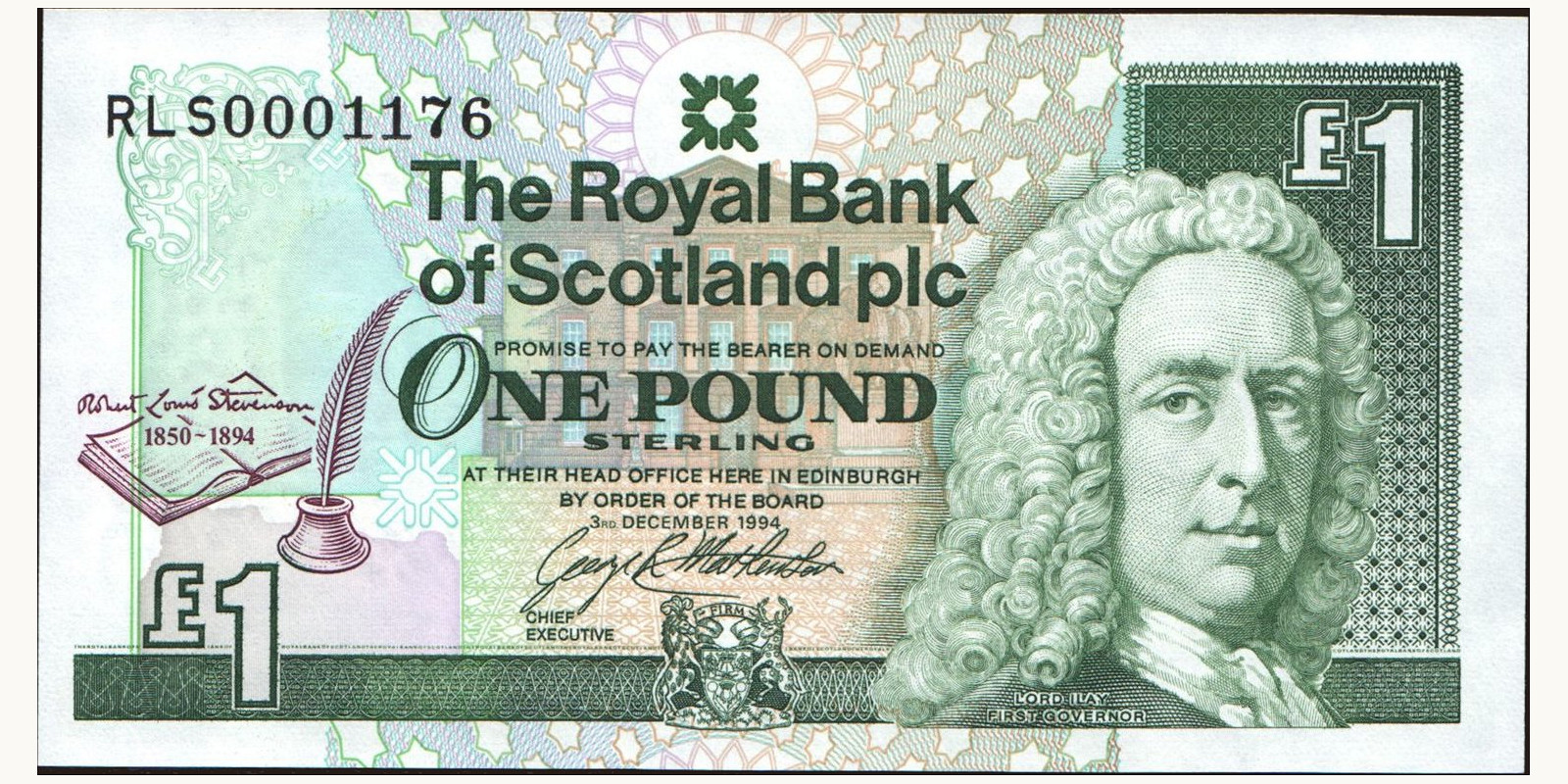 1 pounds Scotland 1994 — Front side