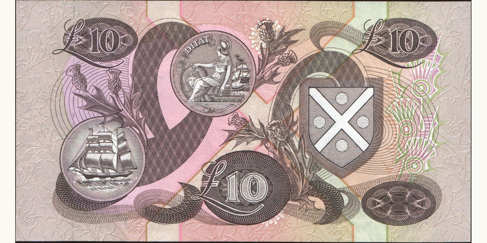10 pounds Scotland 1993 — Back side