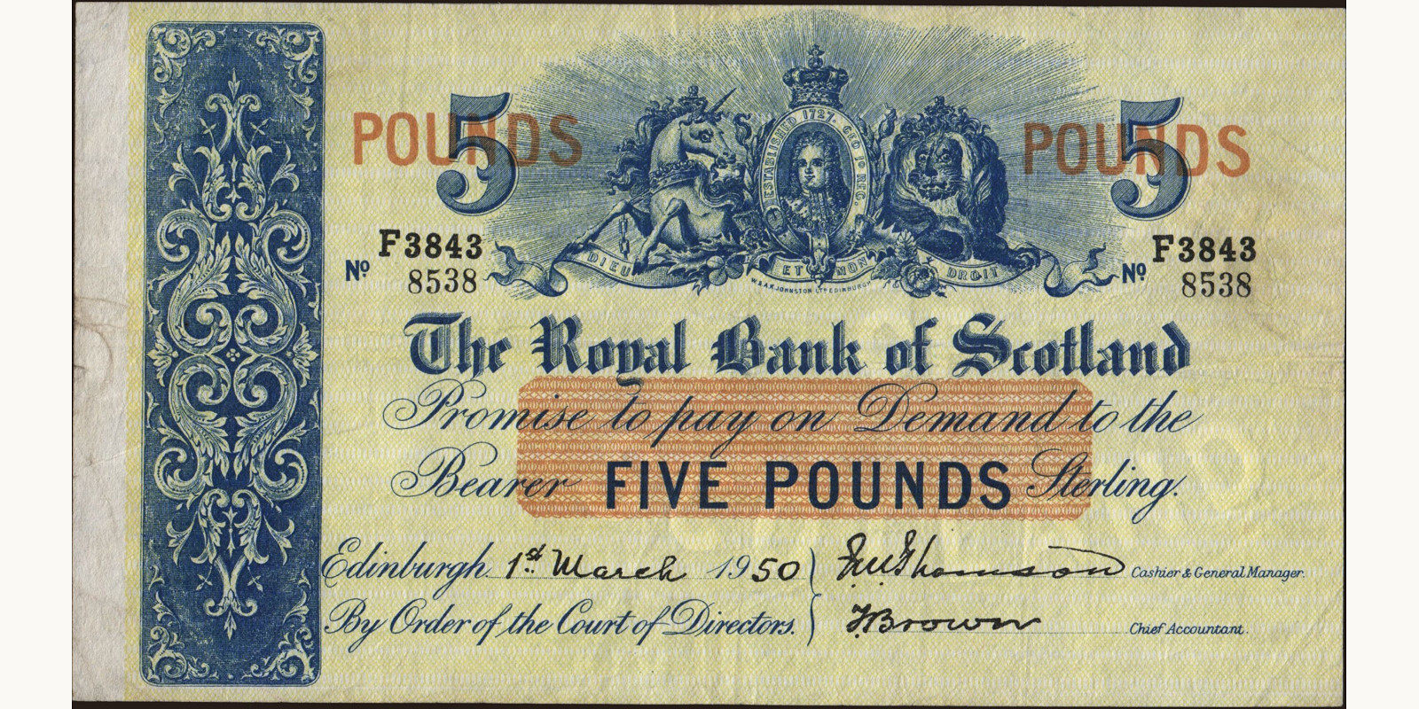 5 pounds 1950