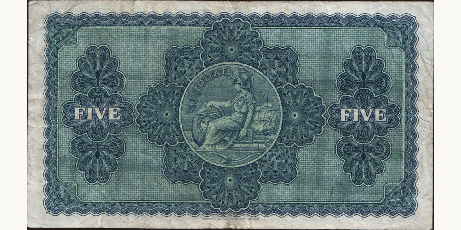 5 pounds Scotland 1961 — Back side