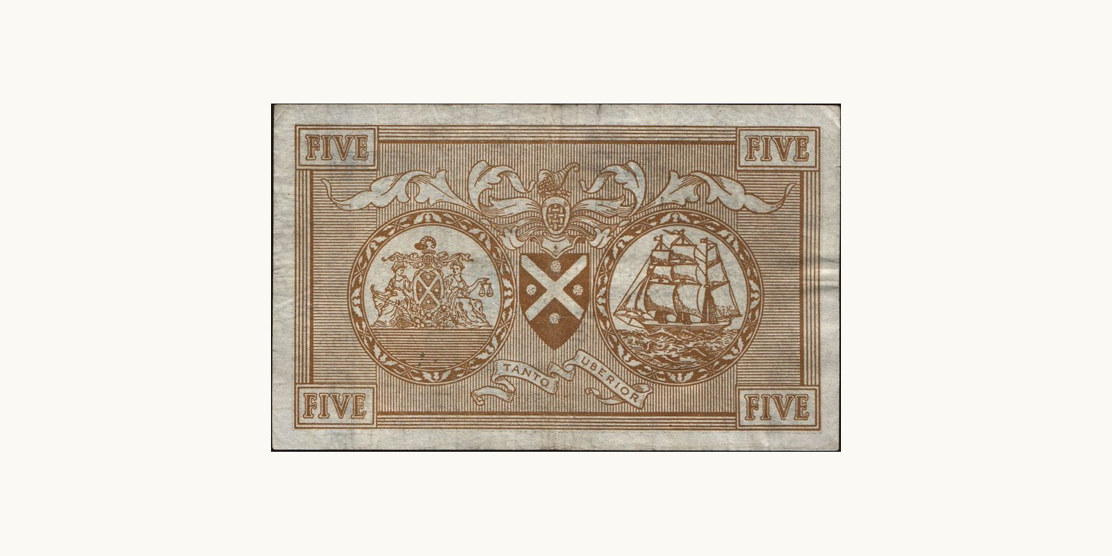 5 pounds Шотландия 1963 — Оборотная сторона