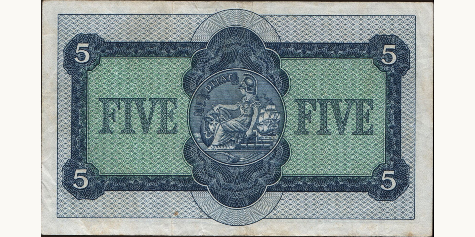 5 pounds Scotland 1964 — Back side