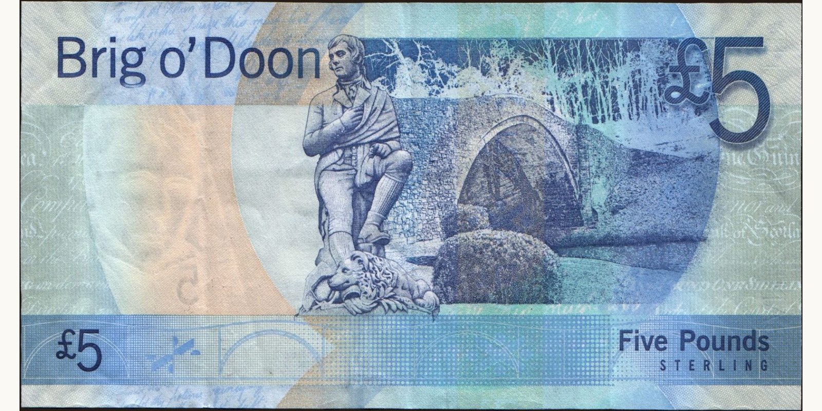 5 pounds Scotland 2009 — Back side