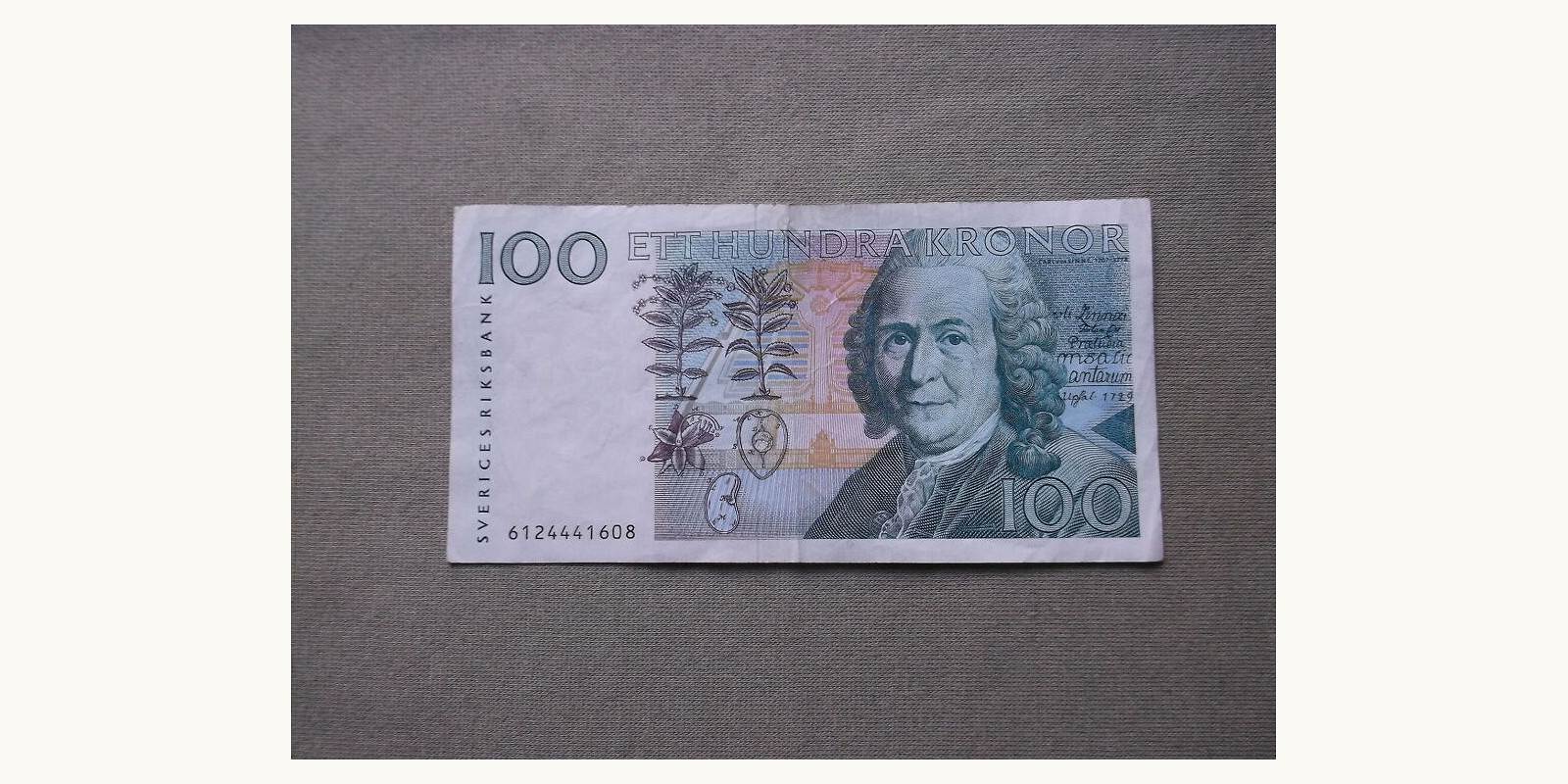 100 krona Швеция 1986 — Лицевая сторона