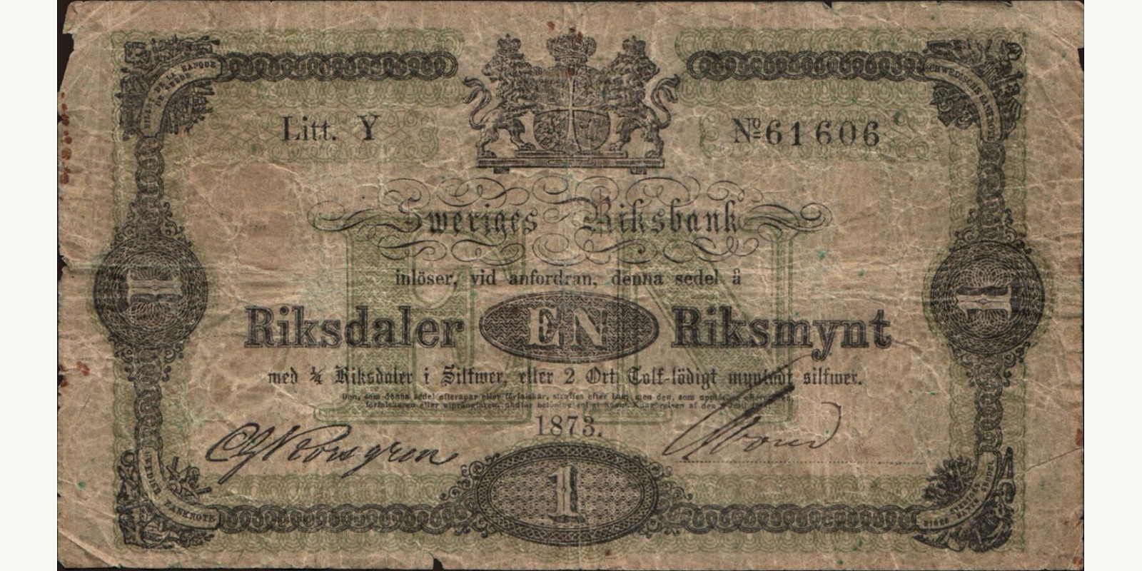 1 riksdaler 1873