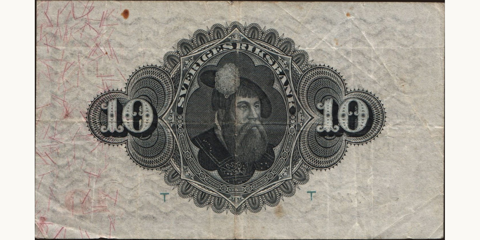 10 kronor Sweden 1931 — Back side