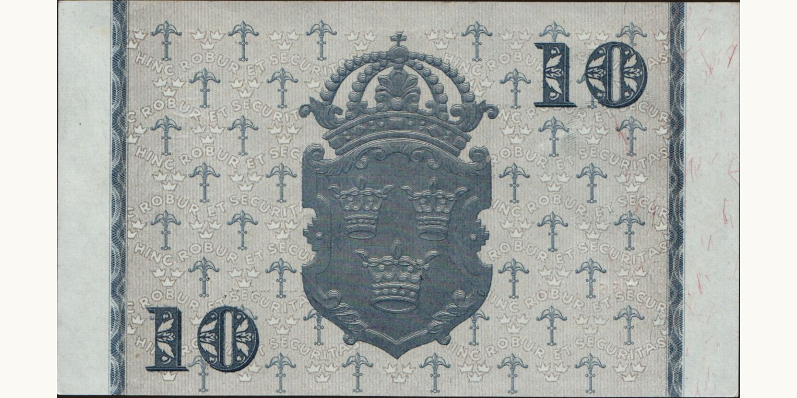 10 kronor Швеция 1947 — Оборотная сторона