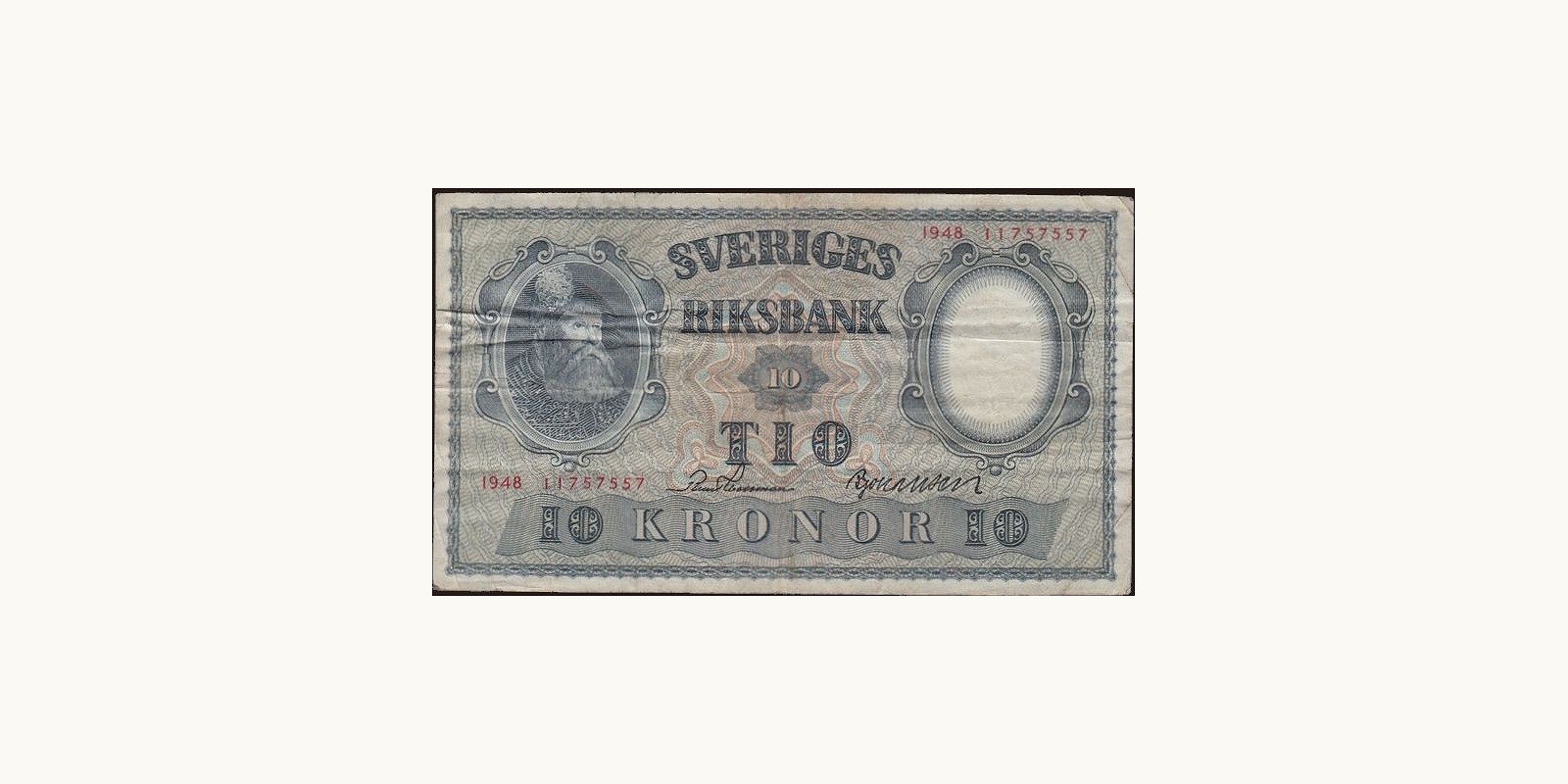 10 kronor Sweden 1948 — Front side