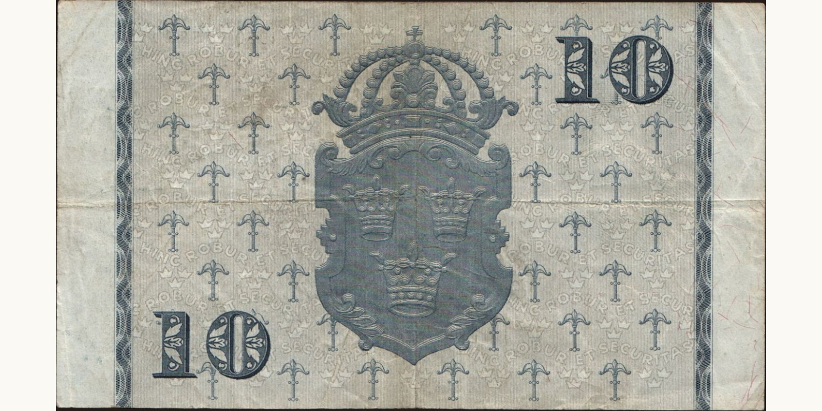 10 kronor Sweden 1950 — Back side