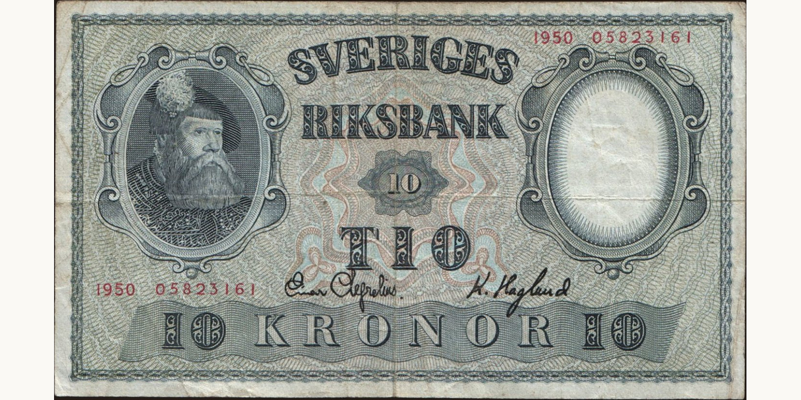 10 kronor Sweden 1950 — Front side