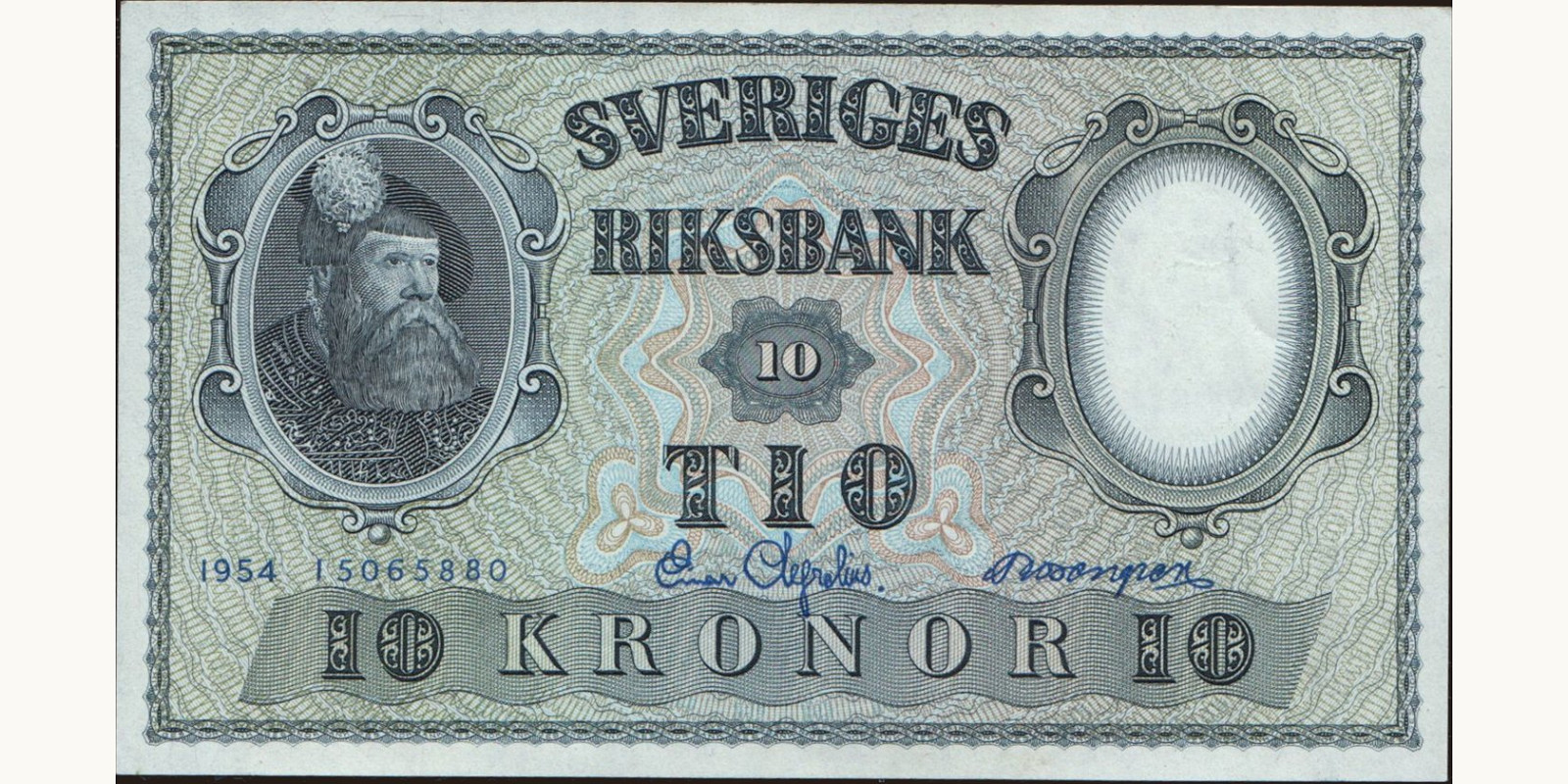 10 kronor Sweden 1954 — Front side