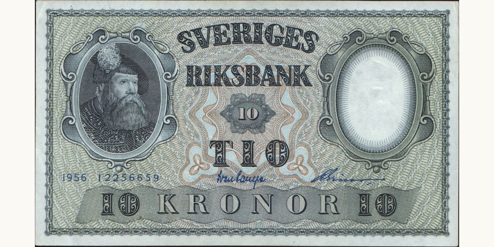 10 kronor Sweden 1956 — Front side