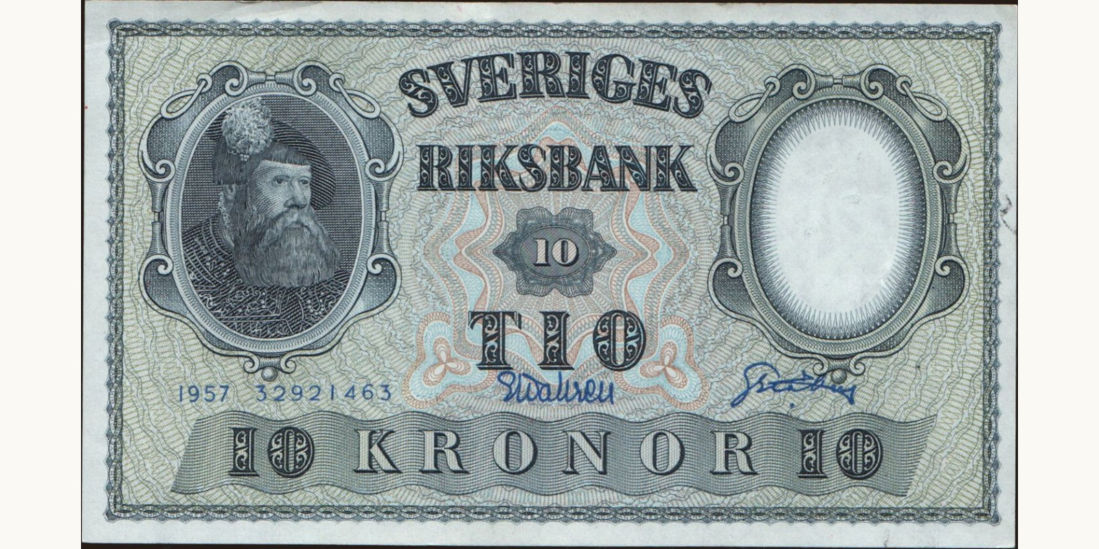 10 kronor Sweden 1957 — Front side