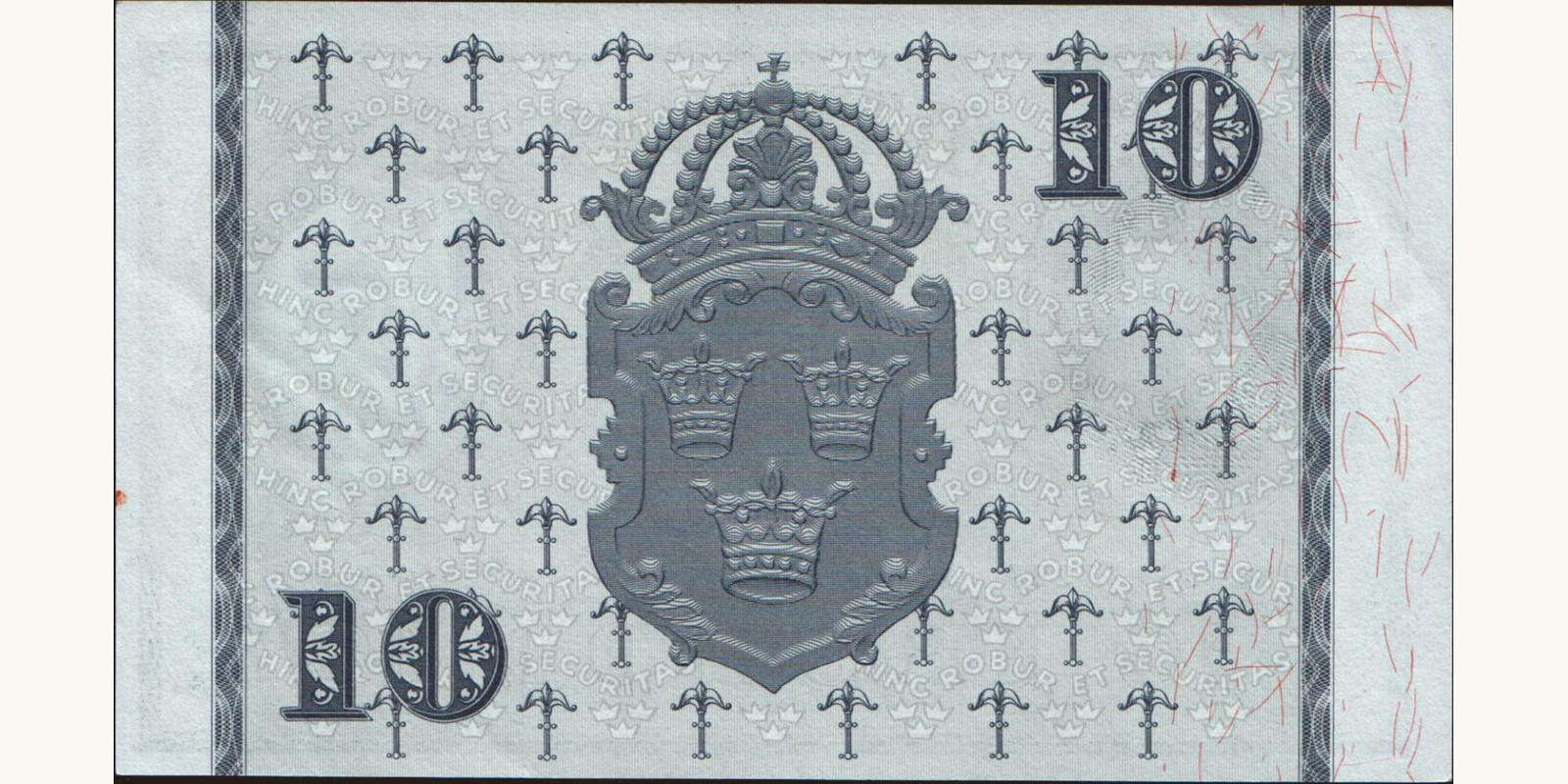 10 kronor Sweden 1958 — Back side