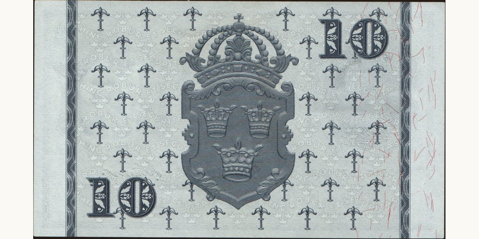 10 kronor Sweden 1959 — Back side