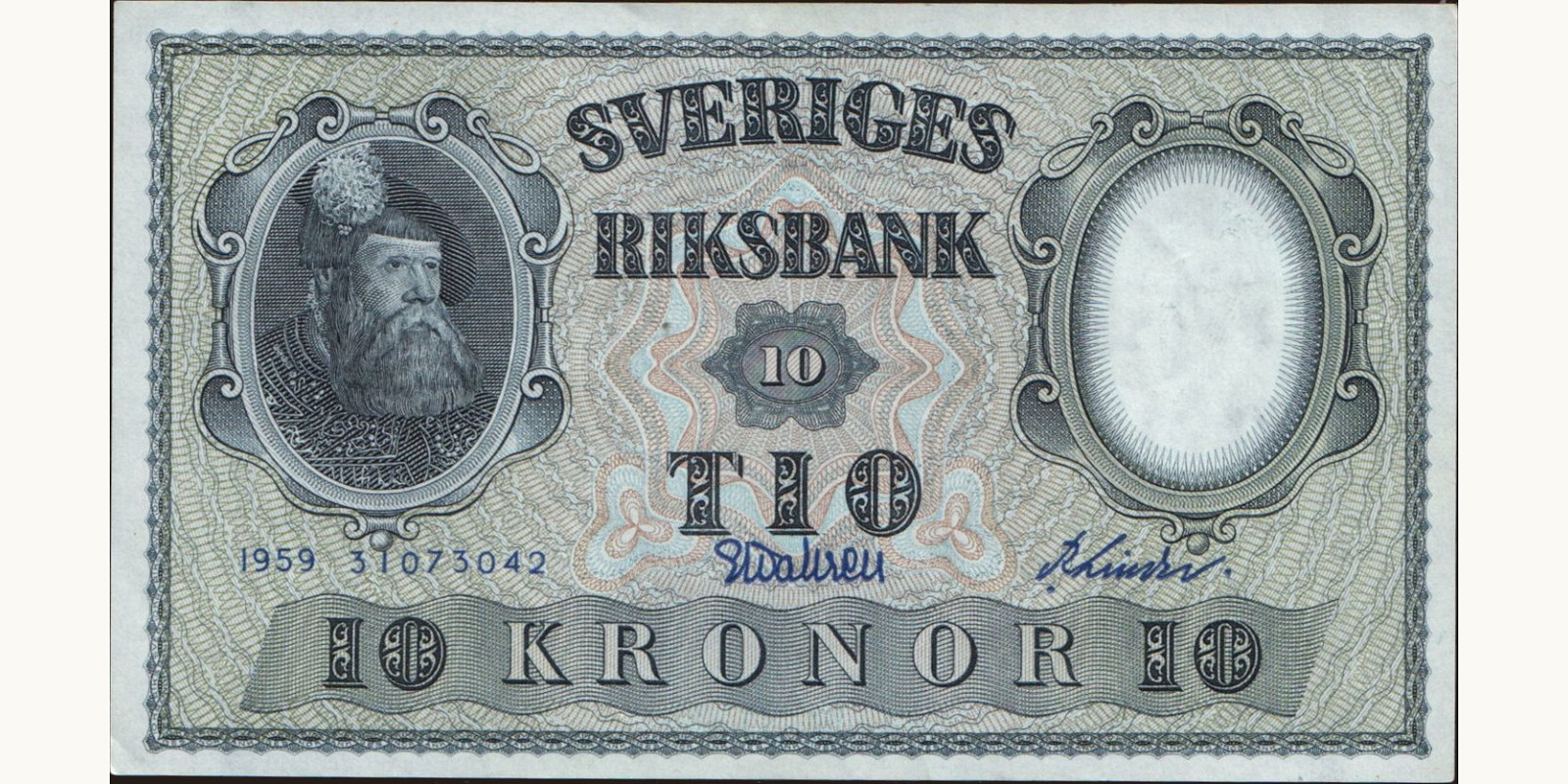 10 kronor Sweden 1959 — Front side