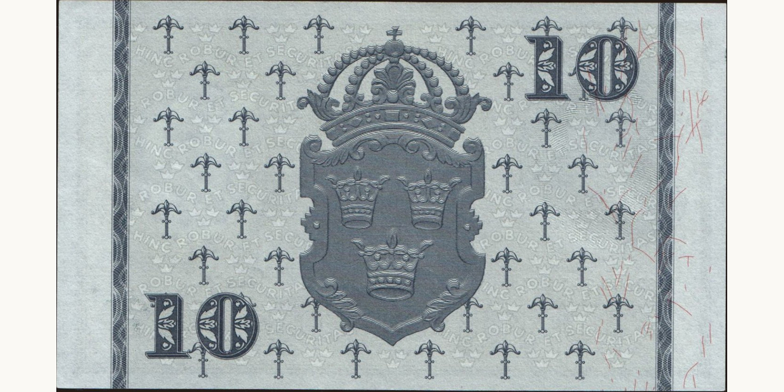 10 kronor Sweden 1962 — Back side