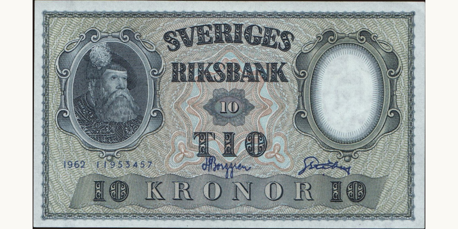 10 kronor Sweden 1962 — Front side