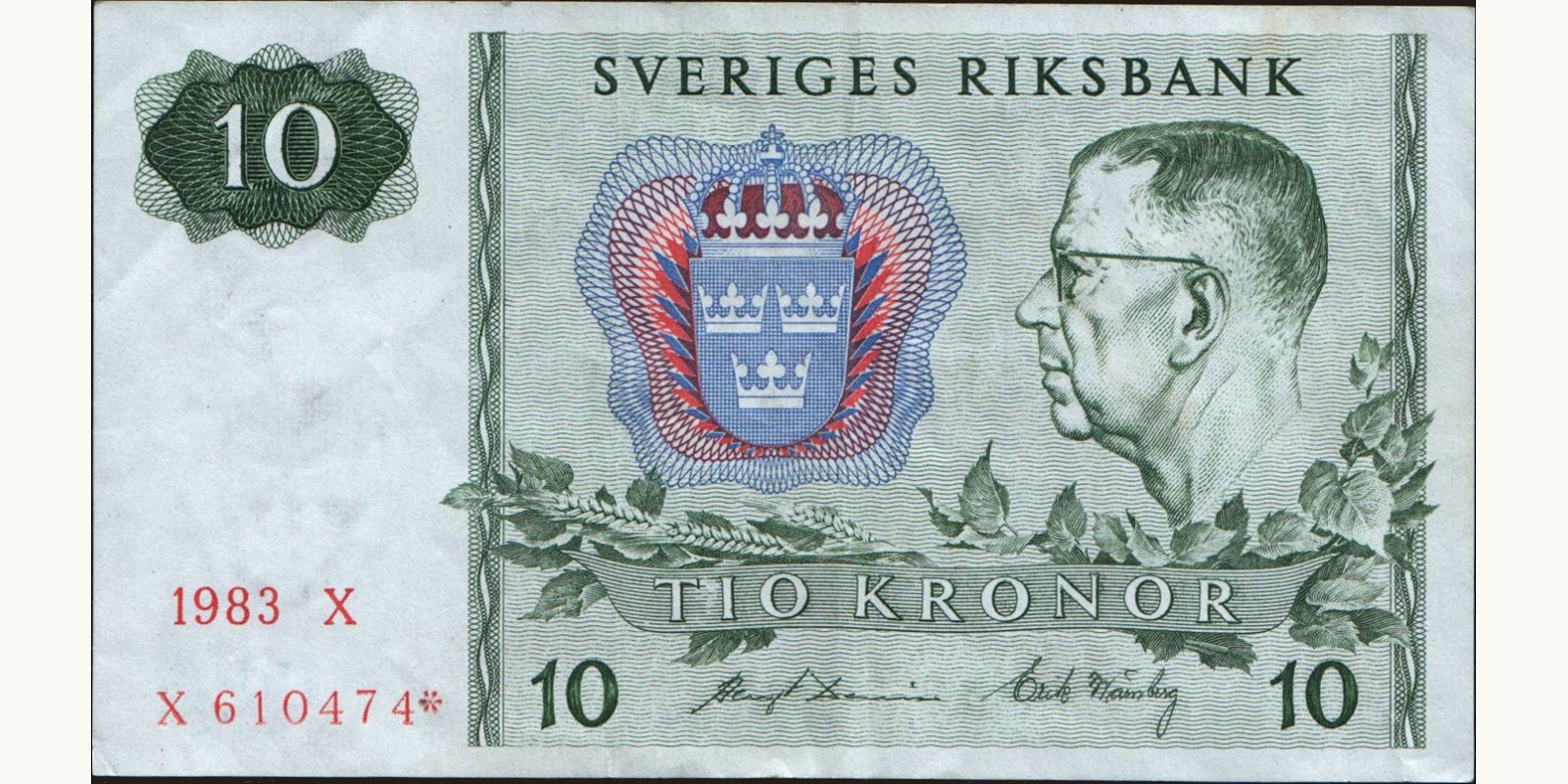10 kronor Sweden 1983 — Front side