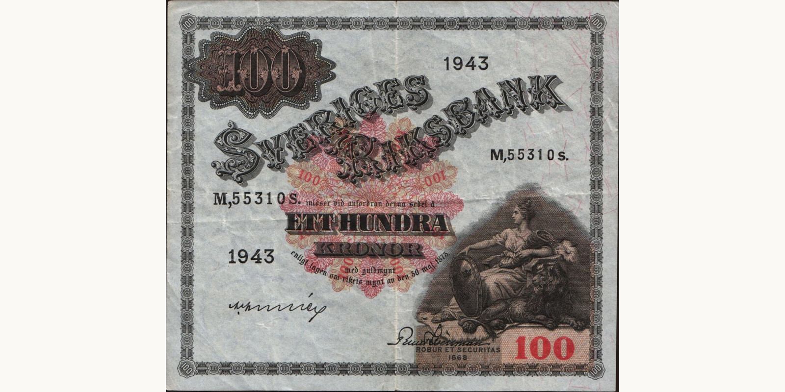 100 kronor 1943