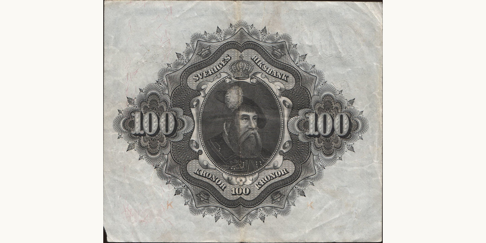 100 kronor Швеция 1947 — Оборотная сторона