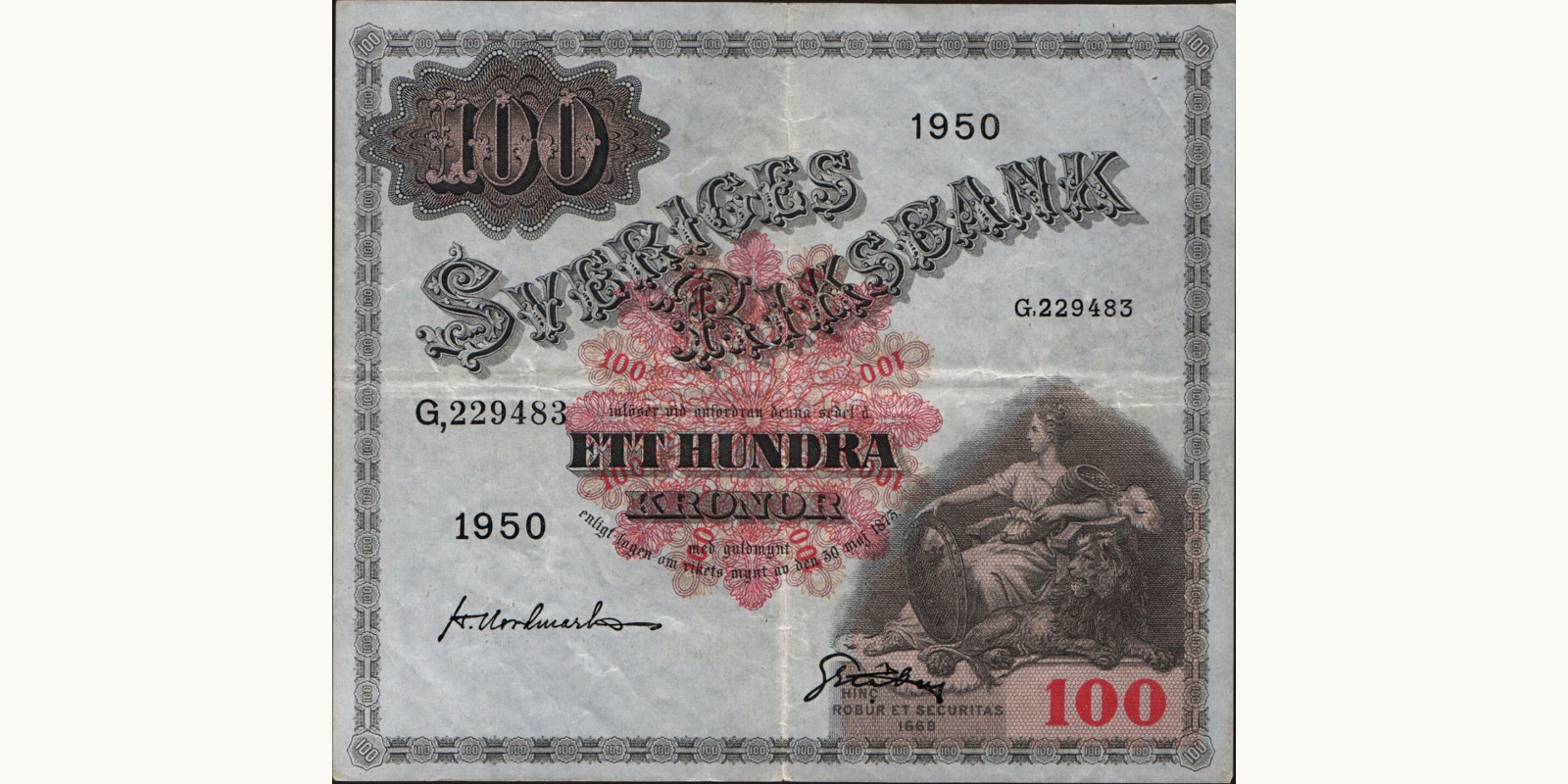 100 kronor 1950