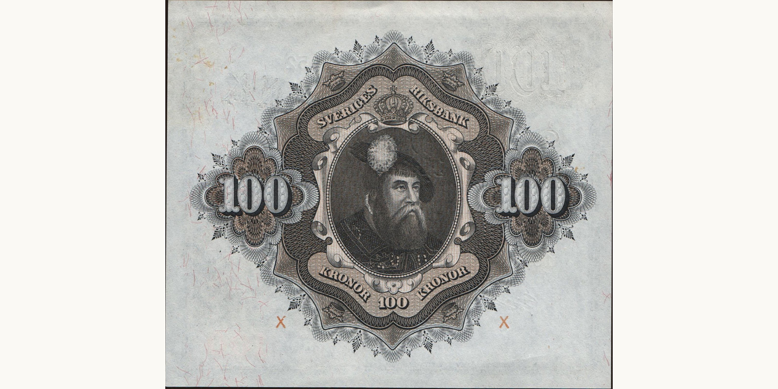 100 kronor Sweden 1952 — Back side