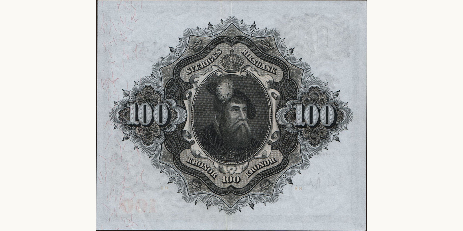 100 kronor Sweden 1962 — Back side