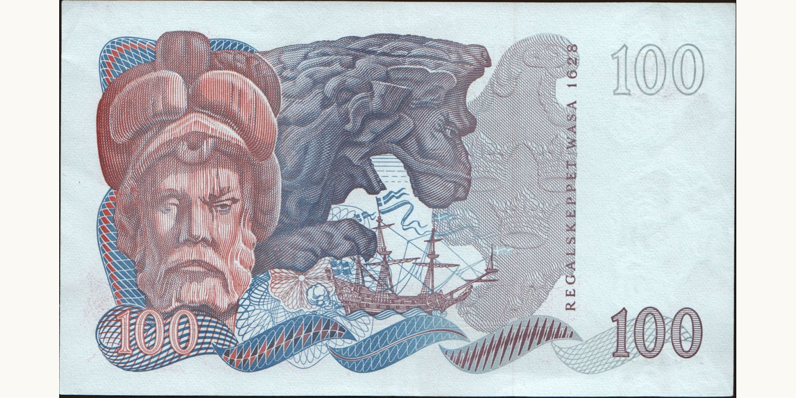 100 kronor Швеция 1980 — Оборотная сторона