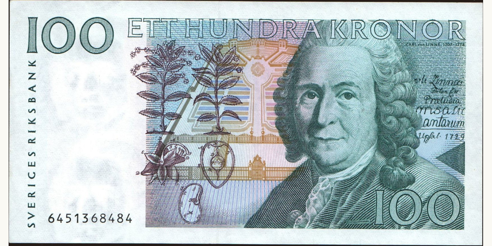 100 kronor Швеция 1996 — Лицевая сторона