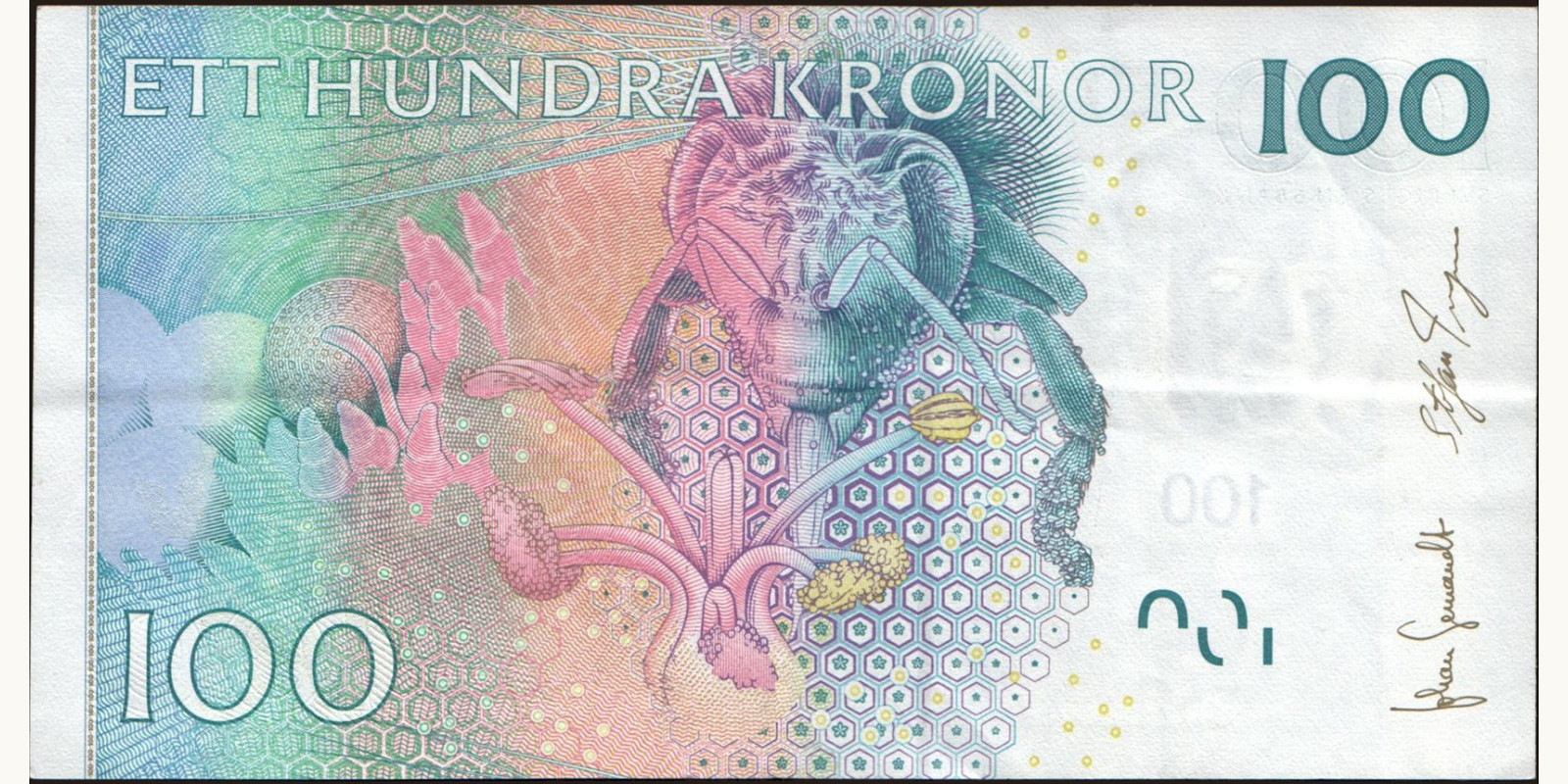 100 kronor Швеция 2004 — Оборотная сторона