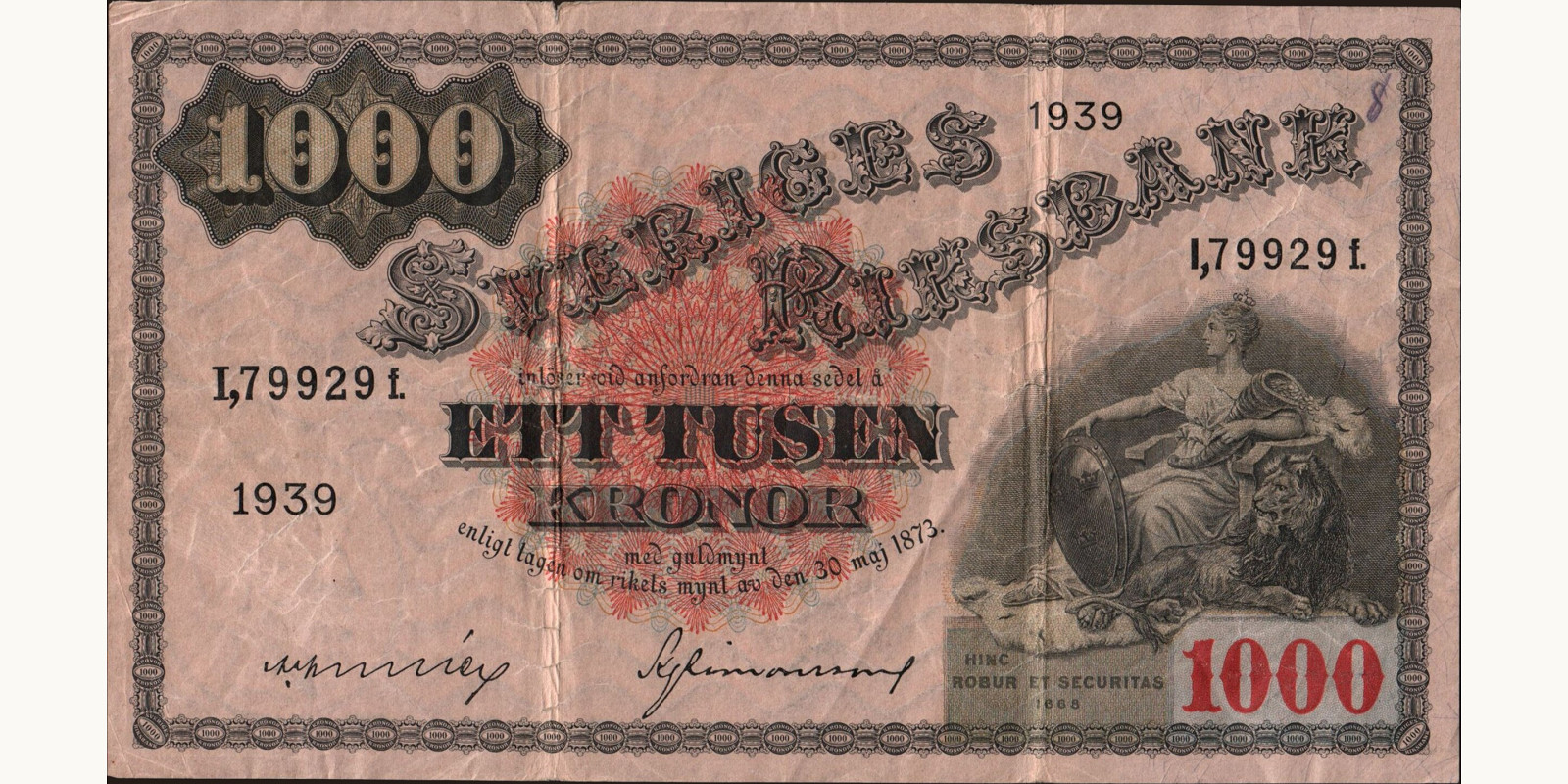 1000 kronor 1939