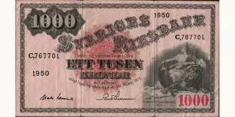 1000 kronor 1950