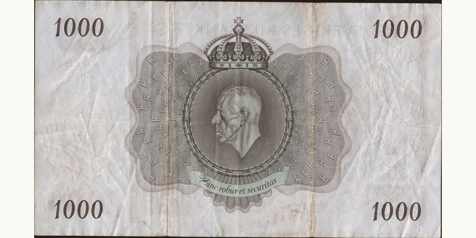 1000 kronor Швеция 1962 — Оборотная сторона