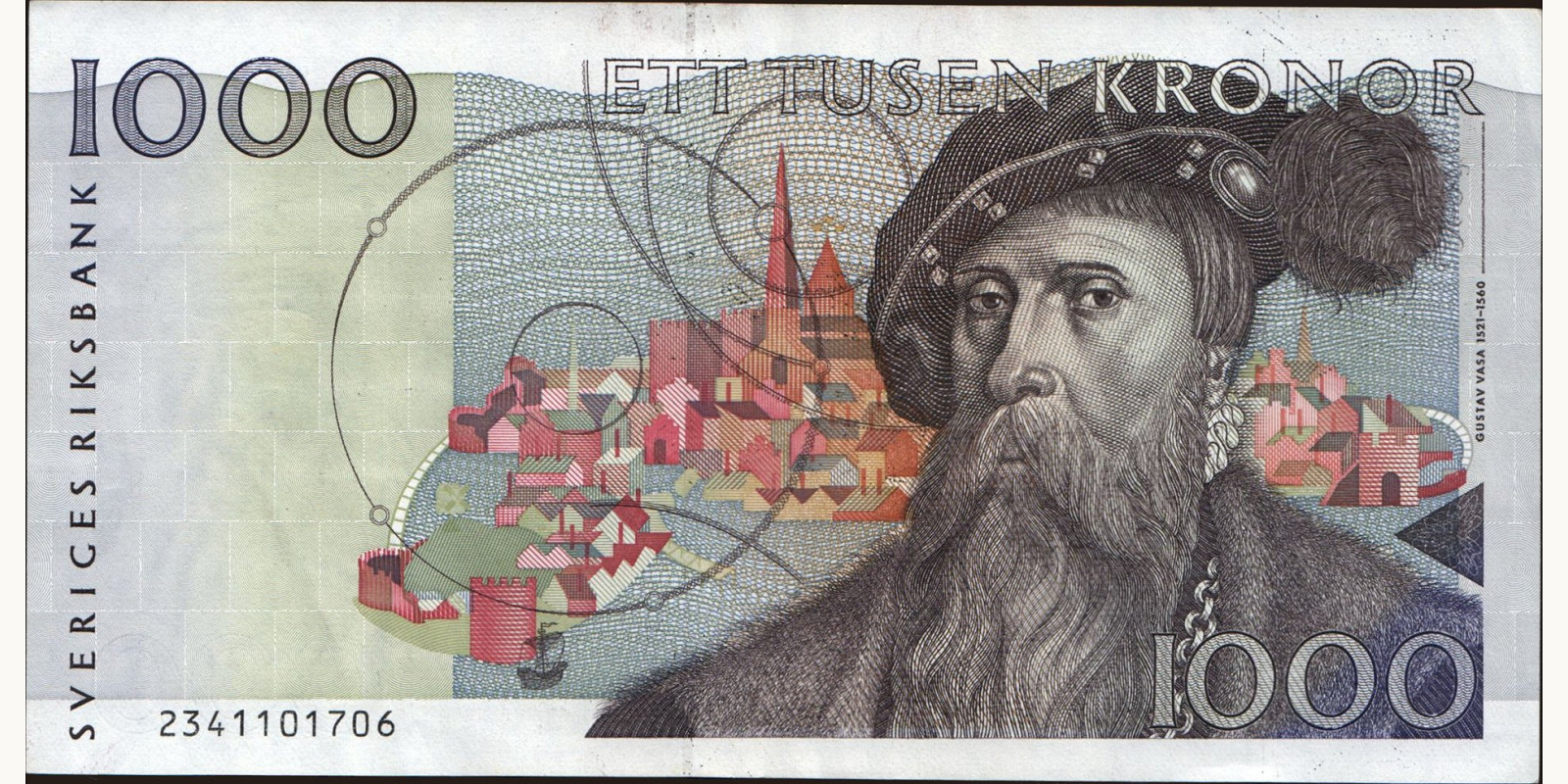 1000 kronor Sweden 1992 — Front side