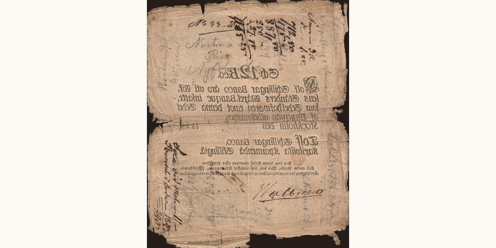 12 schillingar Швеция 1848 — Оборотная сторона