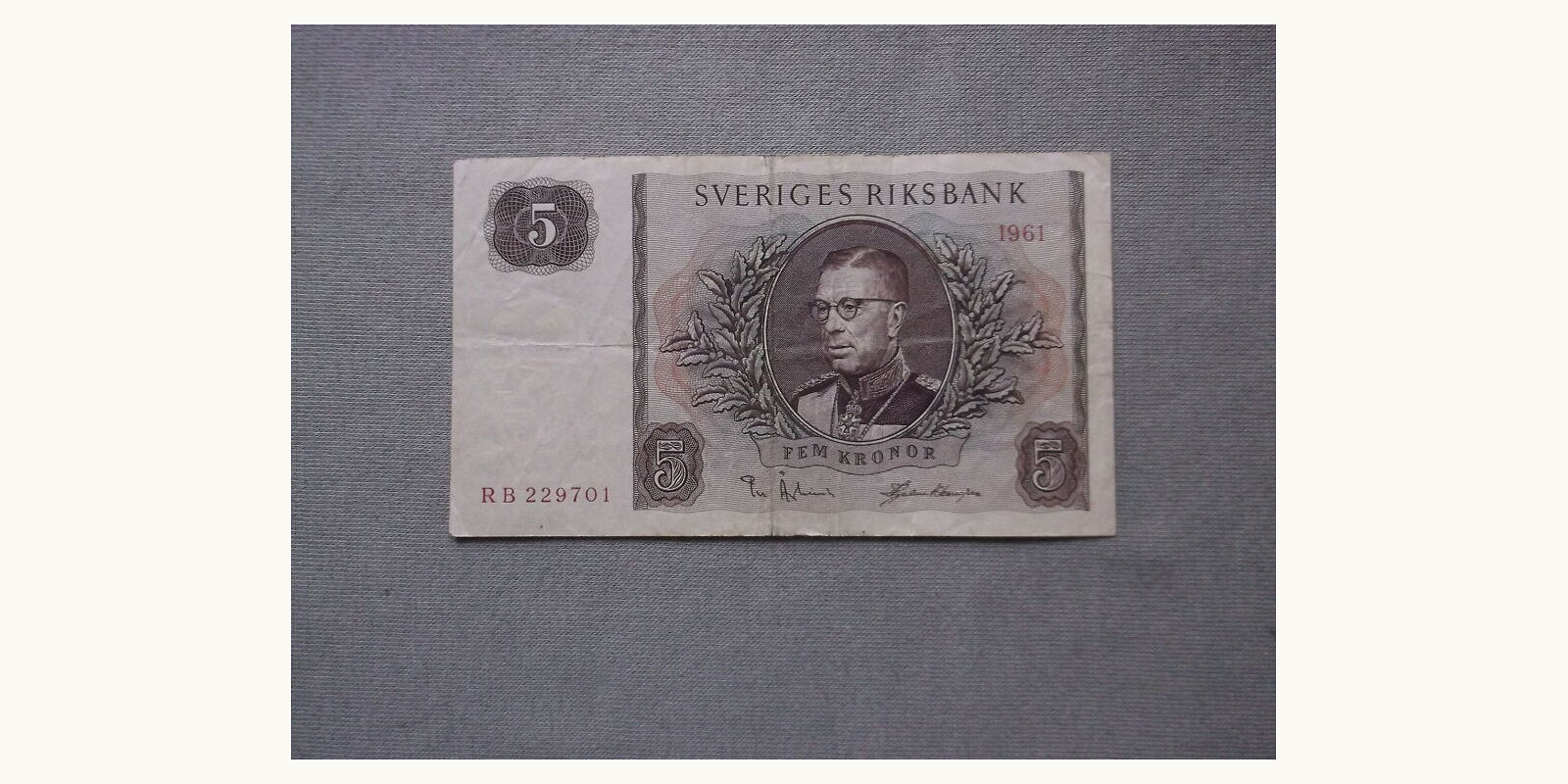 5 krona Sweden 1961 — Front side