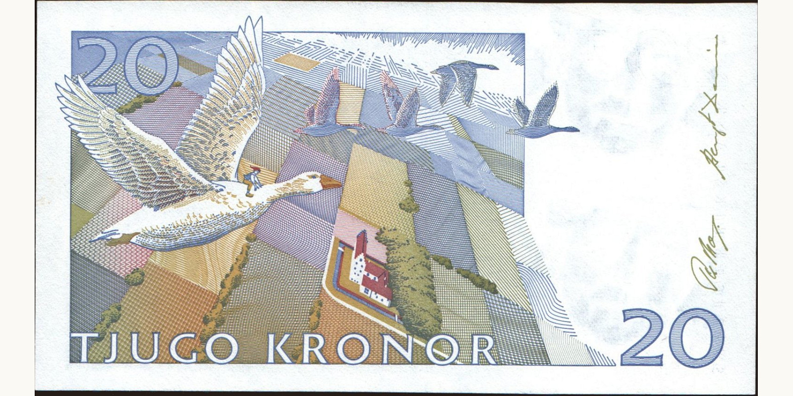 20 kronor Sweden 1991 — Back side