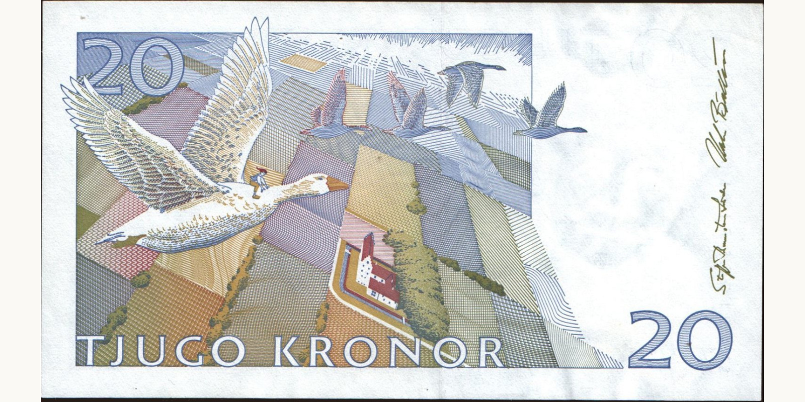 20 kronor Швеция 1994 — Оборотная сторона