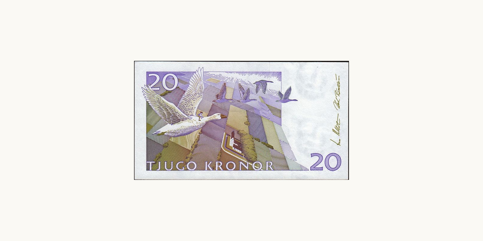 20 kronor Sweden 1999 — Back side