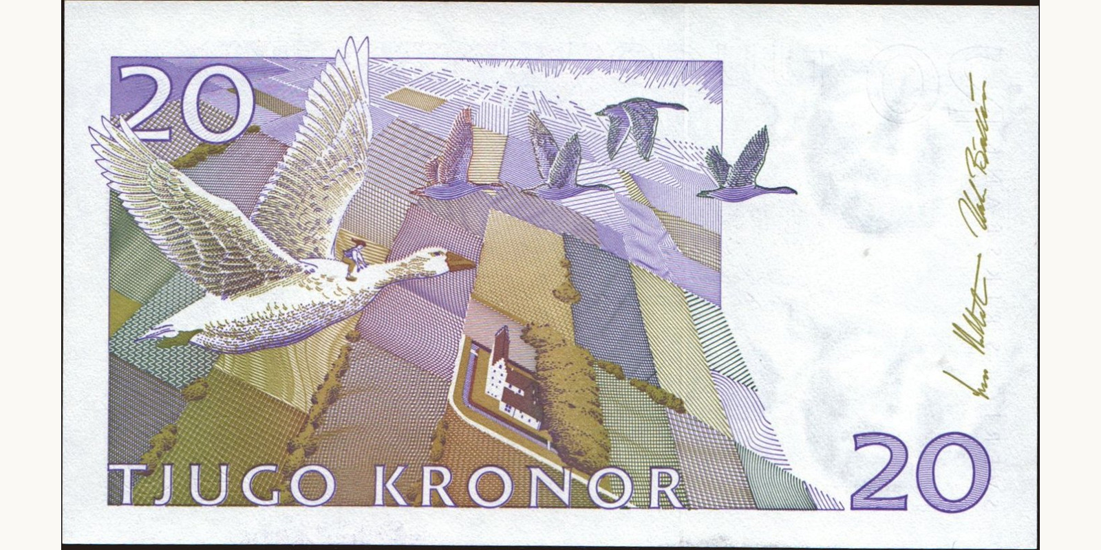 20 kronor Sweden 2002 — Back side