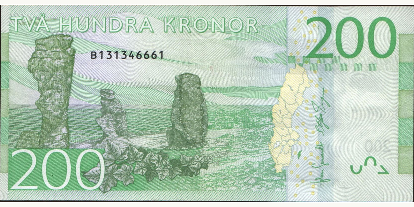 200 kronor Швеция 2015 — Оборотная сторона