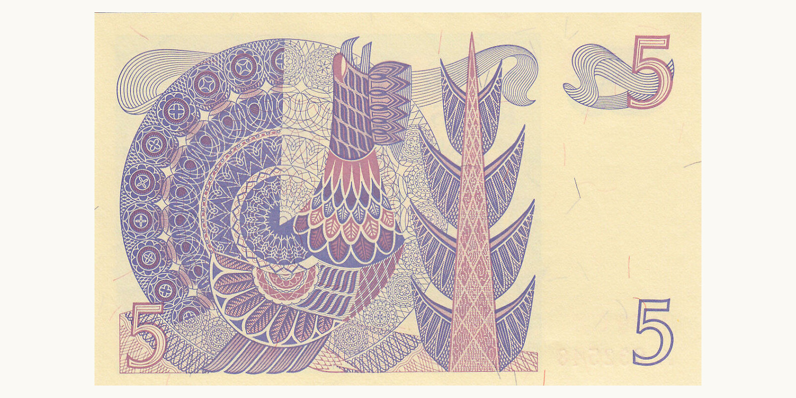 5 kroon Швеция 1979 — Оборотная сторона