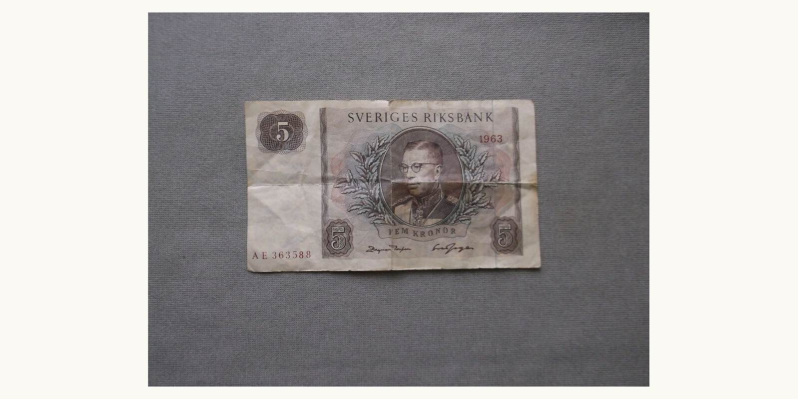 5 krona Sweden 1963 — Front side