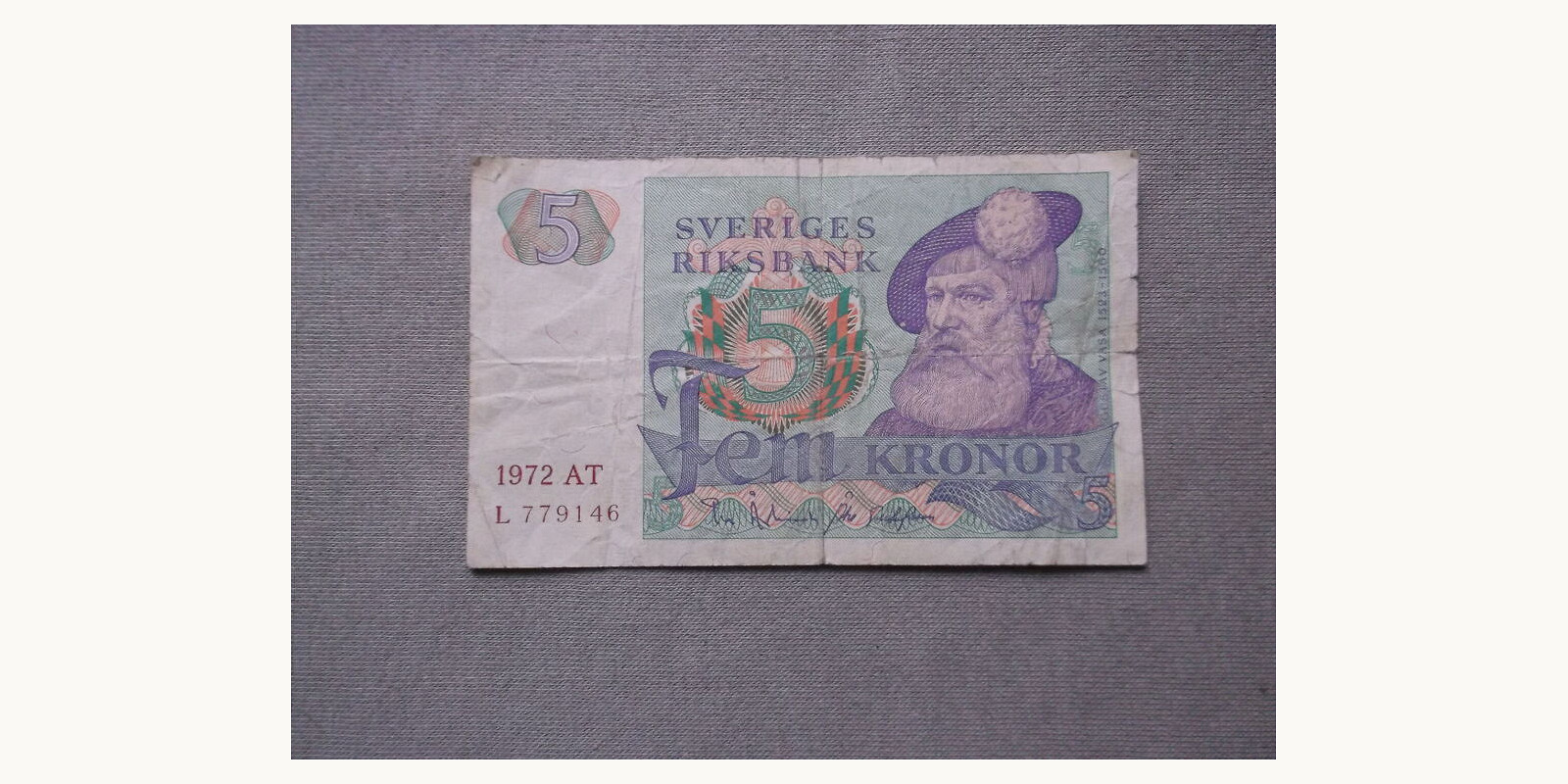 5 krona Sweden 1972 — Front side