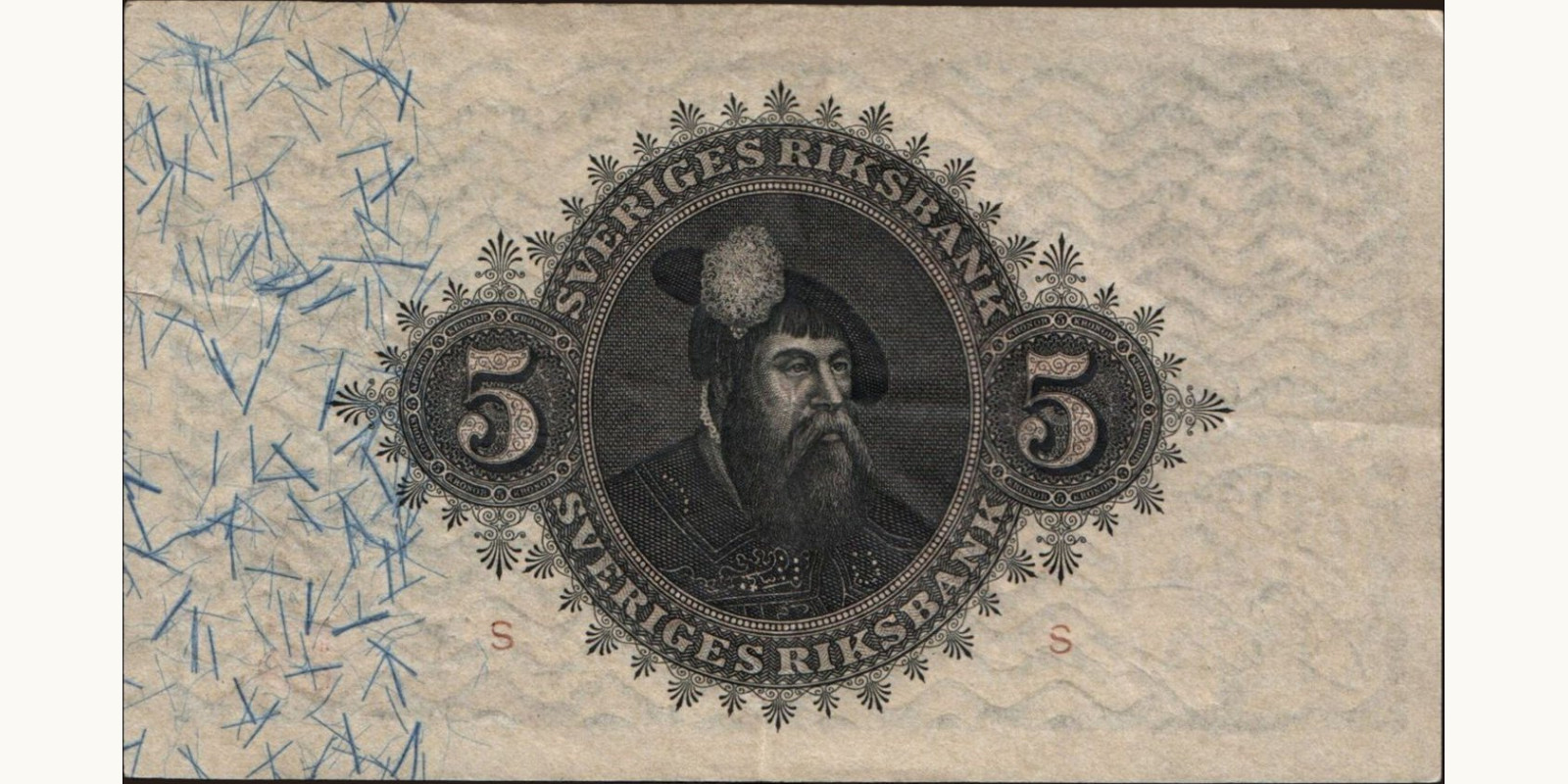 5 kronor Sweden 1929 — Back side