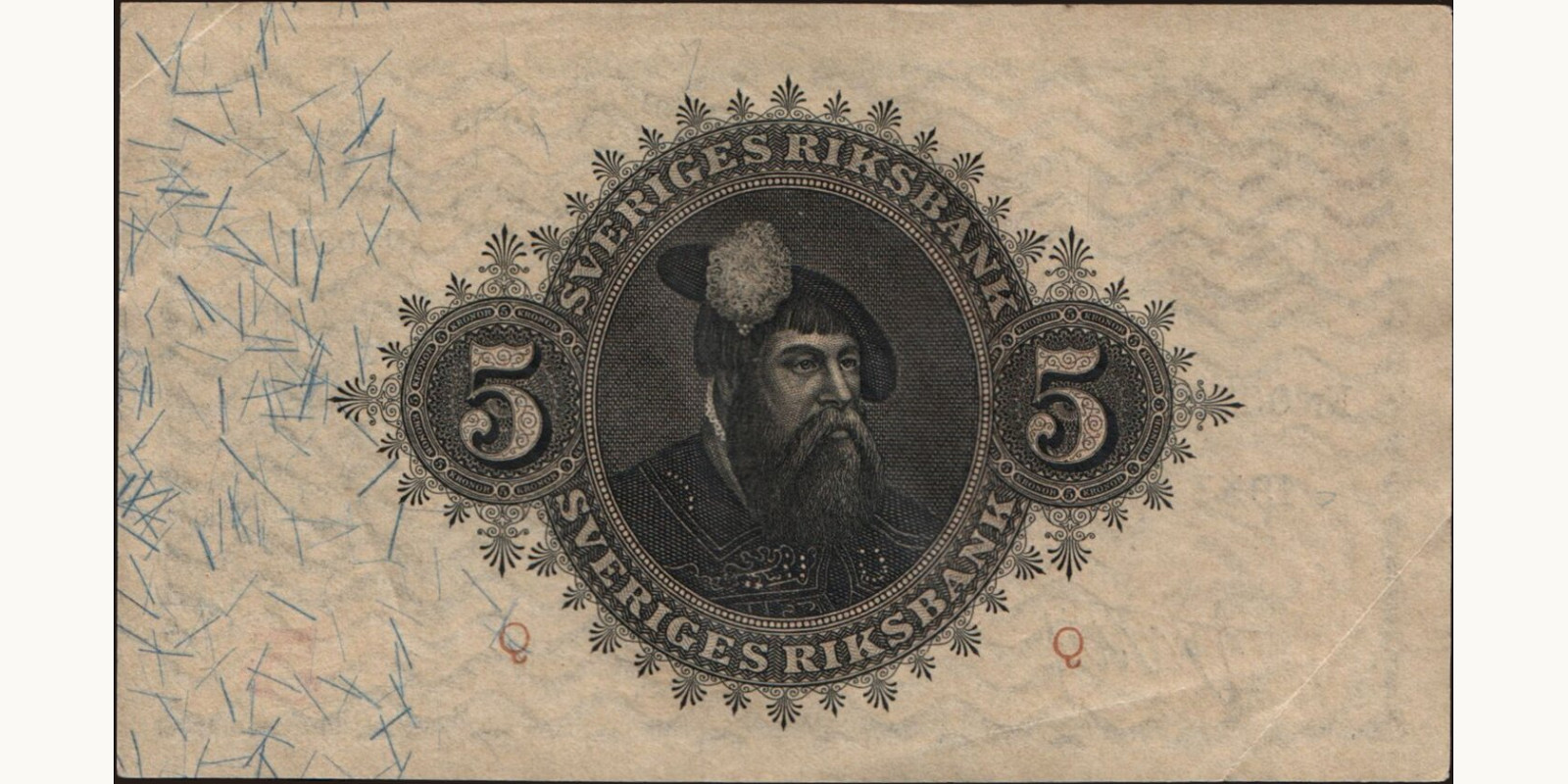 5 kronor Sweden 1933 — Back side