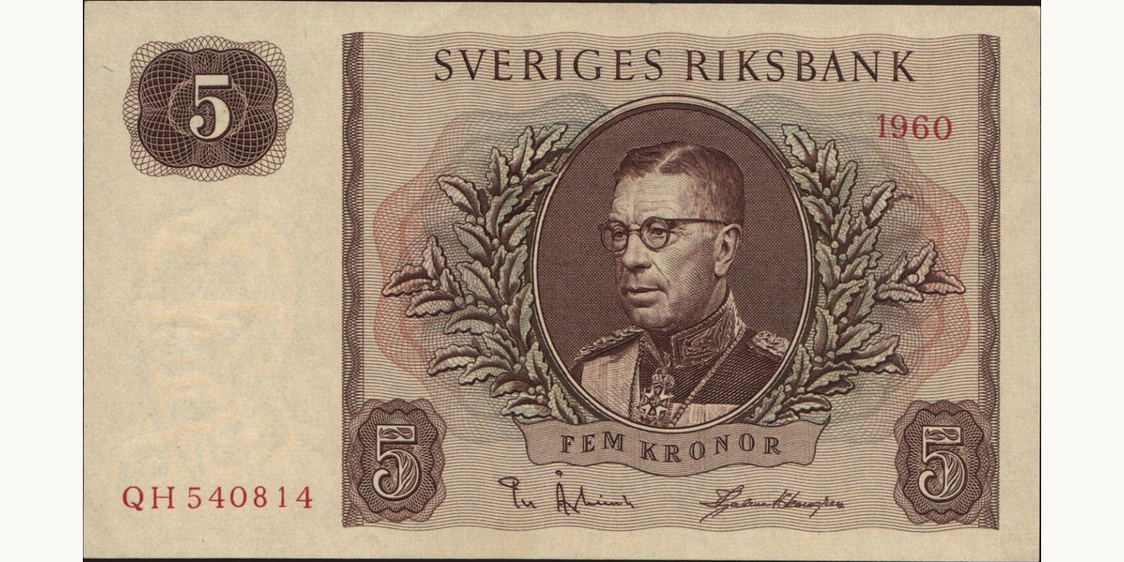 5 kronor Sweden 1960 — Front side