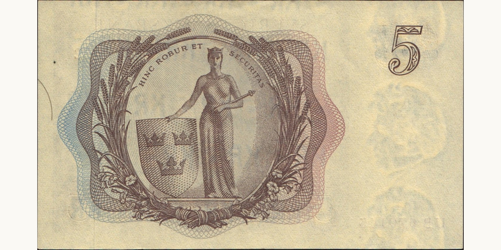 5 kronor Sweden 1962 — Back side